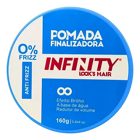 POMADA FINALIZADORA INFINITY AZUL ANTI FRIZZ 160G