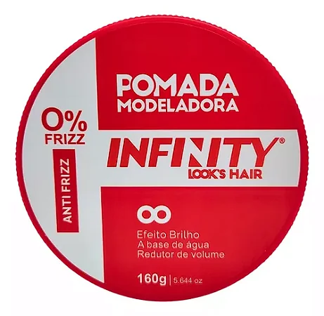 POMADA MODELADORA VERMELHA ANTI FRIZZ INFINITY 160G