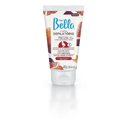 CREME DEPILATORIO FACIAL DEPILBELLA ROMA E AMENDOAS 40G