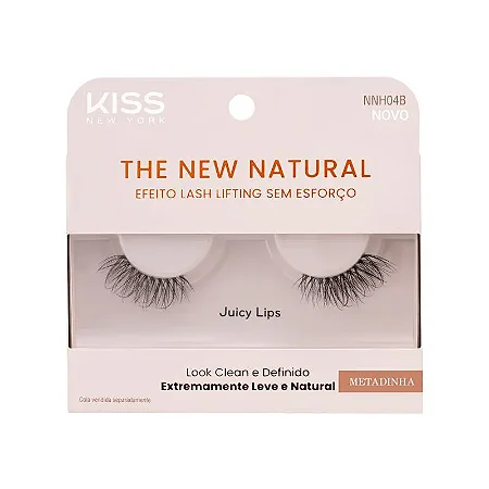 CILIOS POSTIÇOS KISS NEW NATURAL HALF 04 METADINHA