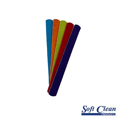LIXA UNHA SOFT CLEAN LARGA COLORIDA C/25