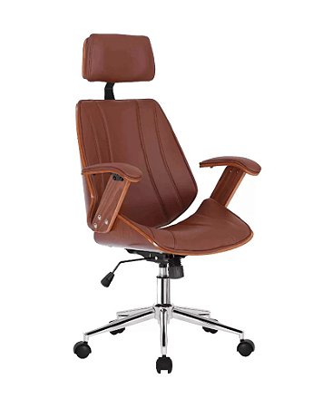 Cadeira Presidente Kopenhagen Marrom