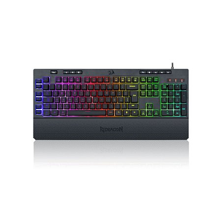 Teclado Redragon Gamer Shiva Preto RGB K512 ABNT2