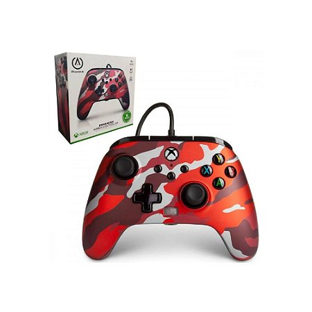 Controle PowerA Camuflado Metallic Red Camo - Xbox One