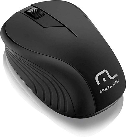 Mouse Sem Fio 2.4 GHz USB Preto Multilaser MO212
