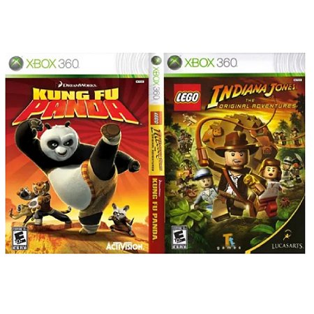 Jogo - Lego Indiana Jones + Kung Fu Panda - Xbox 360 - Usado