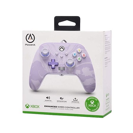 Controle PowerA Enhanced Wired Lavender Swirl - Xbox One