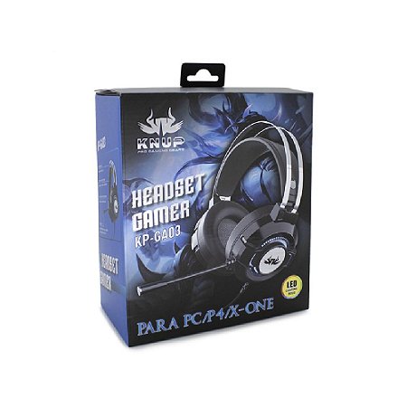 Headset Gamer KNUP KP-GA03 (PC/PS4/X-ONE/Switch)