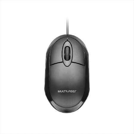 Mouse Multilaser Com Fio Preto (MO300)