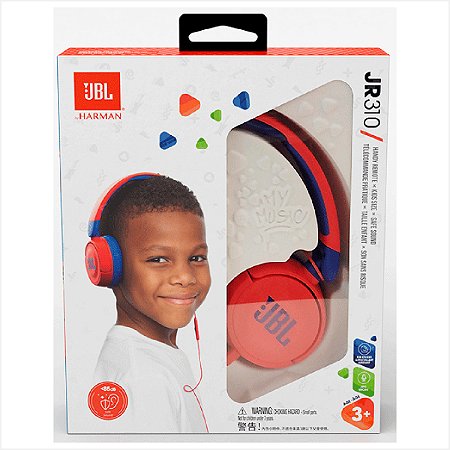 Headset JBL Kids Vermelho e Azul (JR310)
