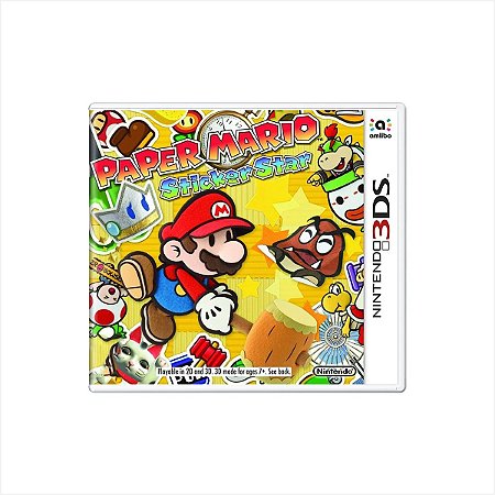 Jogo Paper Mario Sticker Star - 3DS - Usado