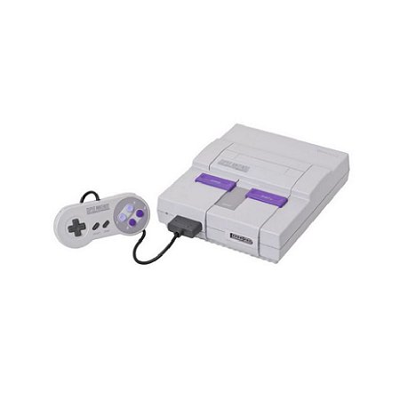 Console com Caixa (c/ Avarias) + Jogo Super Mario World - Super Nintendo - Usado