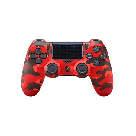 Controle Sony Dualshock 4 Vermelho Camuflado - PS4