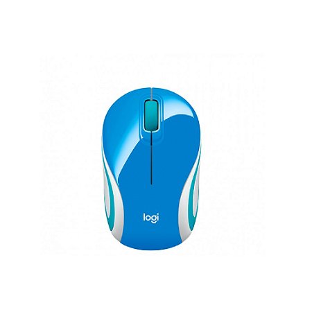 Mini Mouse Logitech sem fio M187 - Azul
