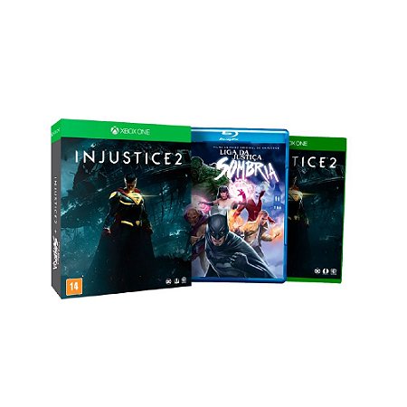 Jogo Injustice 2 + Filme Liga Da Justiça Sombria Xbox One - Usado*