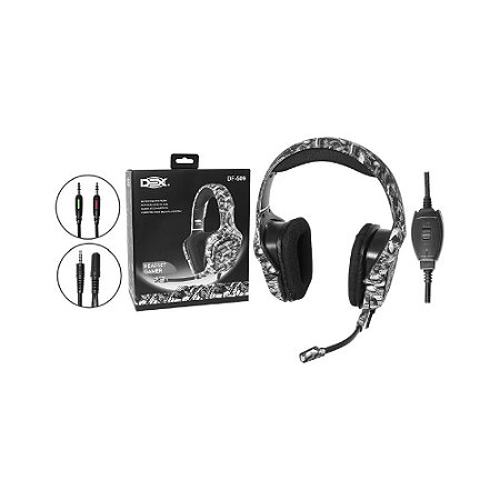 Headset Cinza Dex DF-509