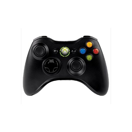 Controle Microsoft Preto Sem Fio - Xbox 360 - Usado