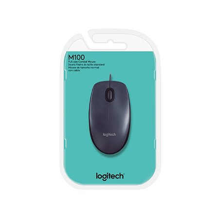 Mouse Logitech com fio USB M100