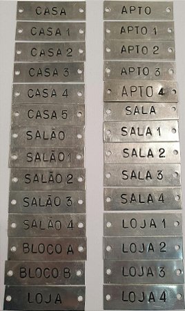 Ficha Retangular de Aluminio - 7,0cm x 2,0cm