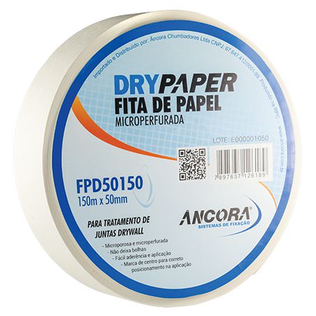 Fita Dry Wall de Papel Microperfurada