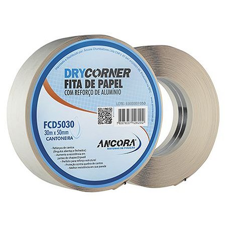 Fita Dry Wall de Papel com Reforço de Aluminio - DryCorner