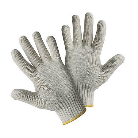 Luva Mao PPM14 Tricotada Algodão sem Pigmento Branco