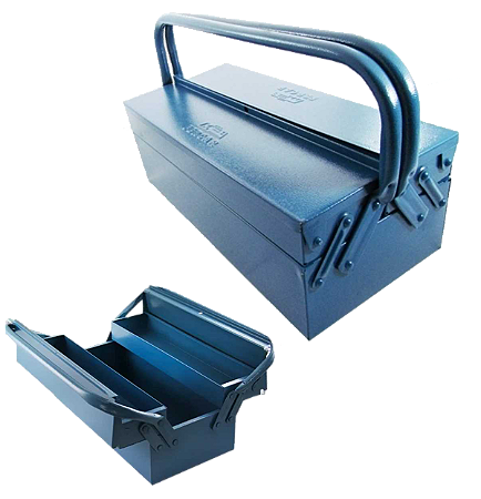 Caixa Ferramenta Chapa Sanfonada 3 Gavetas 40cm