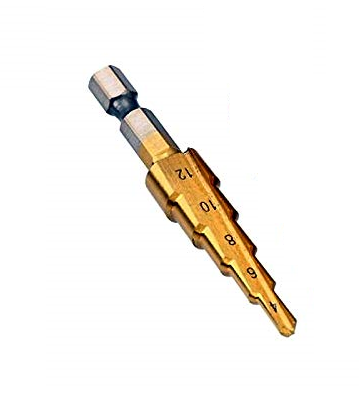 Broca Escalonada em Aço Rapido 4mm a 12mm
