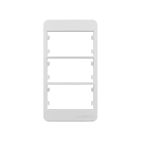 Placa Condulete Modular Sleek Branco - 3 Posto