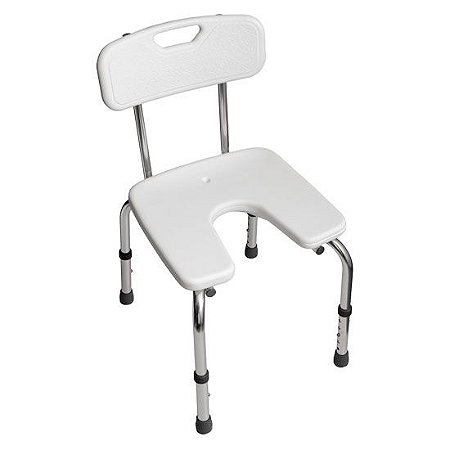 Cadeira para Banho com Encosto e Assento U