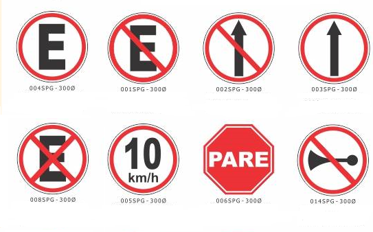 Etiqueta Placa Sinalização de Transito