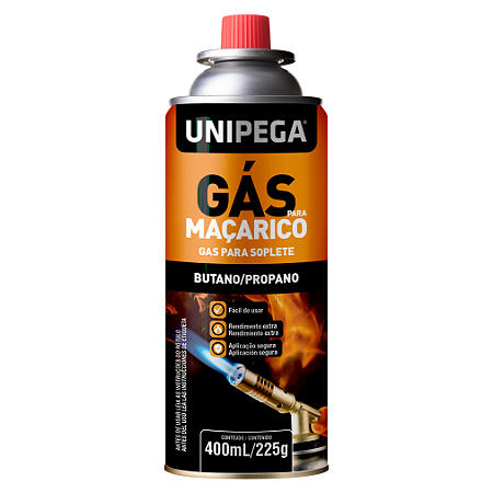 Gas Refil Butano para Maçarico 400ml/225g