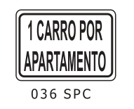 Etiqueta 1 Carro por Apartamento
