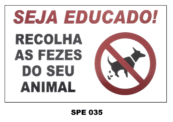 Etiqueta Seja Educado Recolha as Fezes do seu Animal