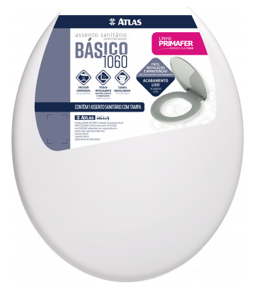 Assento Sanitario Atlas Oval Branco