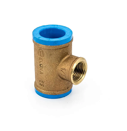 Tee Azul Cobre 22mm x 1/2''