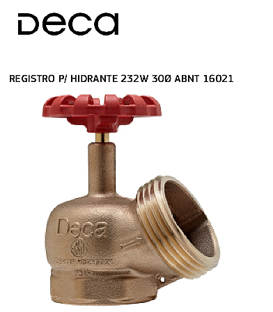 Registro Incendio Globo 2.1/2'' Deca
