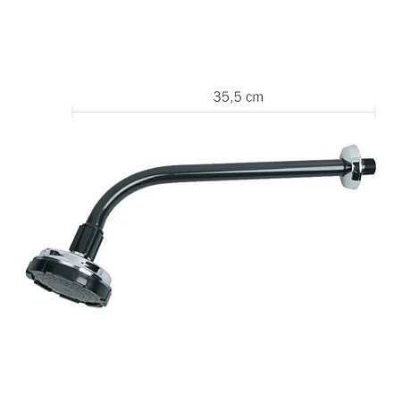 Ducha Pvc Astra Preto e Cromado com Crivo de 4" e Braço de 35cm