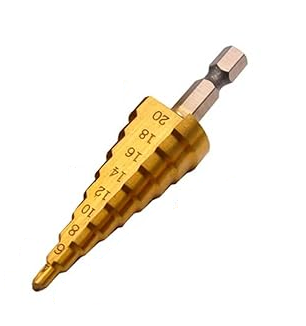 Broca Escalonada em Aço Rapido 4mm a 20mm