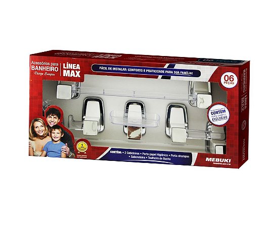 Acessorios Banheiro Linea Max - Kit 6 Peças