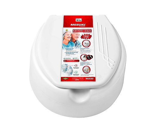 Assento Sanitario Oval Elevado 13,5cm