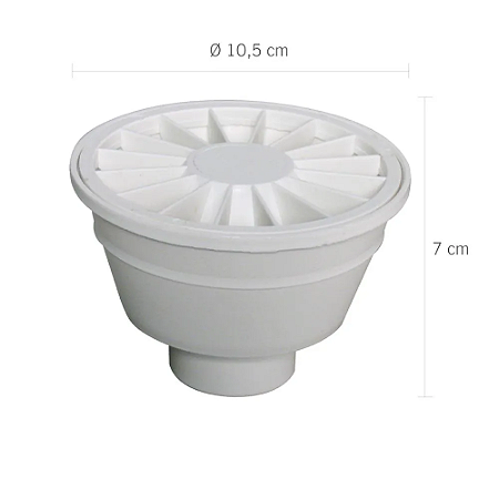 Ralo Redondo Sifonado Ø10,5 x 7cm Branco Astra