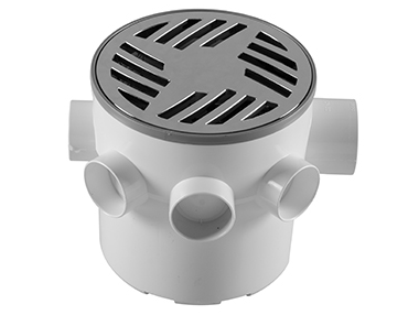 Caixa Sifonada DN 150x150x50 Redonda Grelha Cromada