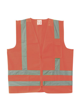 Colete Refletivo tipo Jaqueta com Bolso PPS 12 – Laranja
