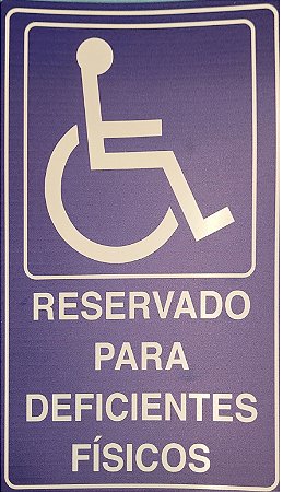 Etiqueta Reservado para Deficientes Fisicos