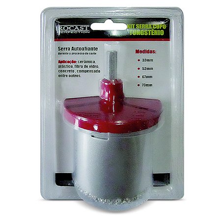 Kit Serra Copo Tungstênio 6 Peças