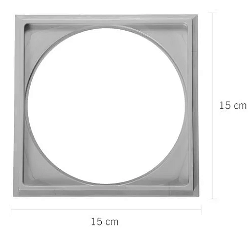 Porta Grelha Quadrado Cinza 15 x 15cm
