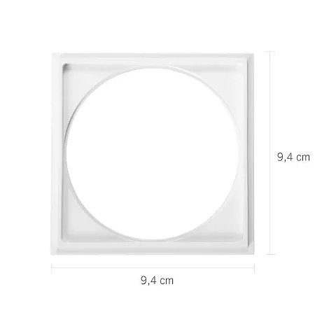 Porta Grelha Quadrado Branco 10 x 10cm