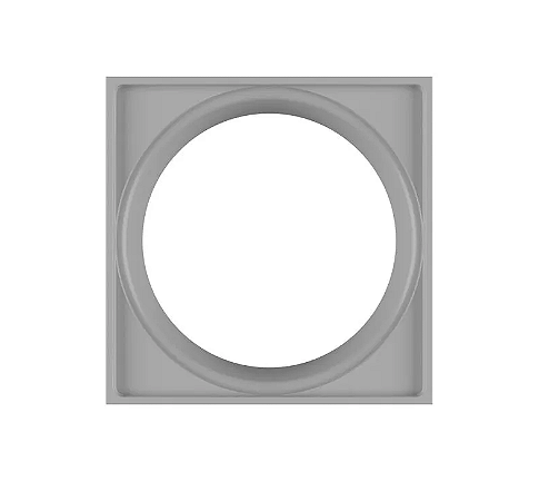 Porta Grelha Quadrado Cinza 10 x 10cm