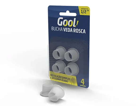 Veda Rosca Bucha Gool 1/2'' - 4 Peças